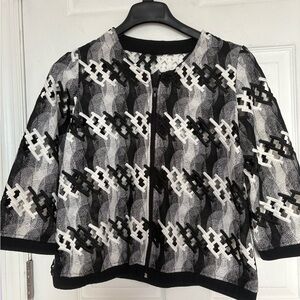 Black and White Patterned Jacket
